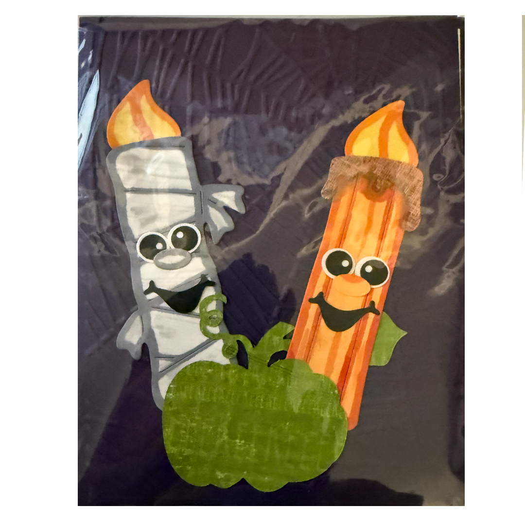 Cute Halloween Candle Duo Card