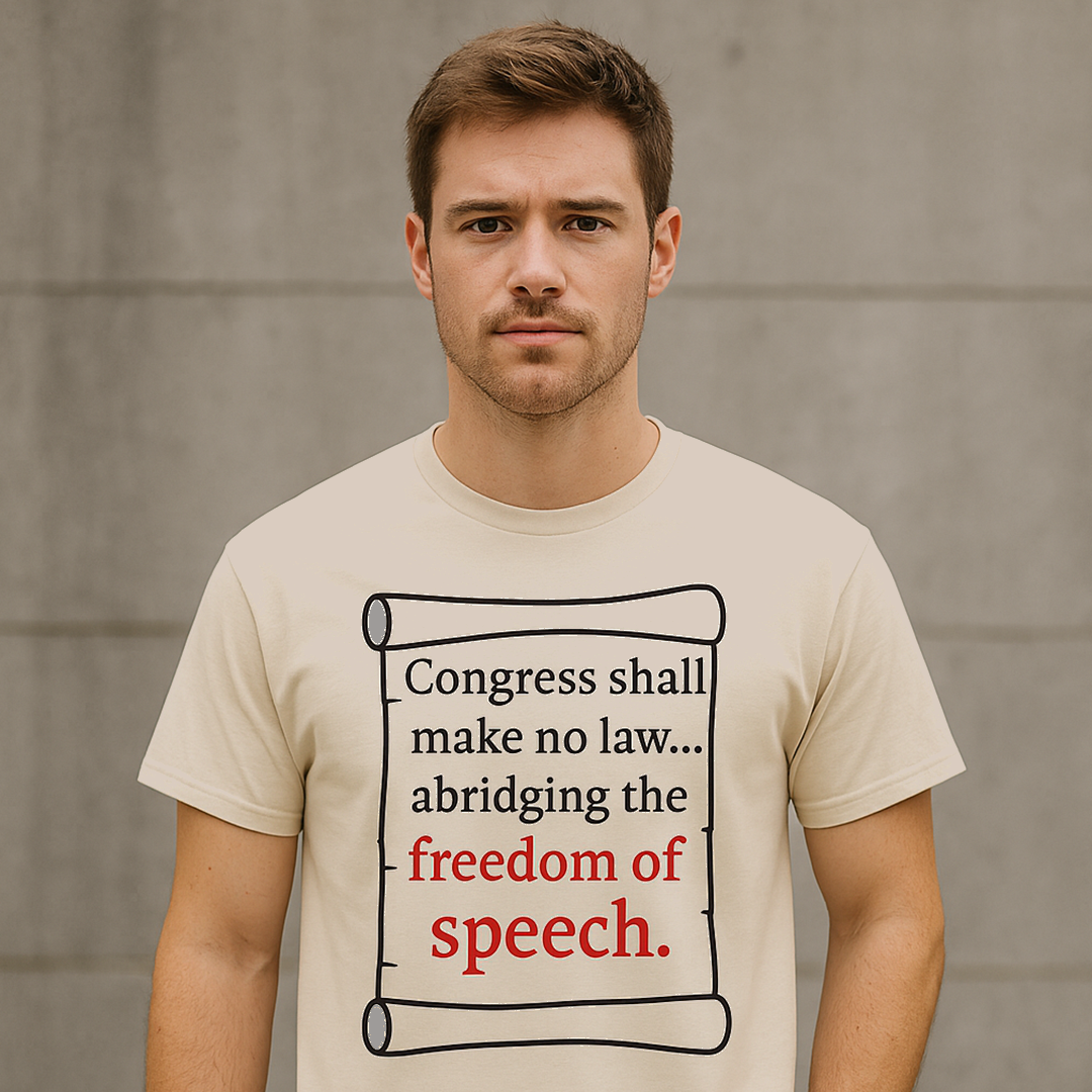 Freedom of Speech Short Sleeve Tee - Full Front & Crest Print