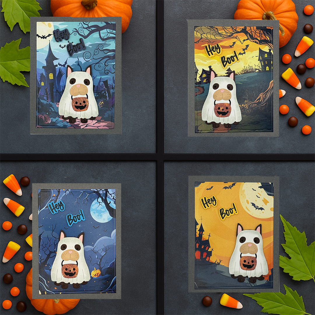 "Hey Boo” Halloween Dog Greeting Card