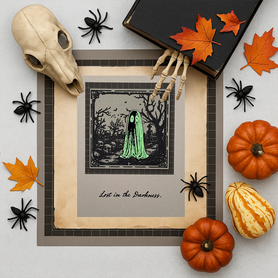 Haunted Green Gothic Greeting Cards