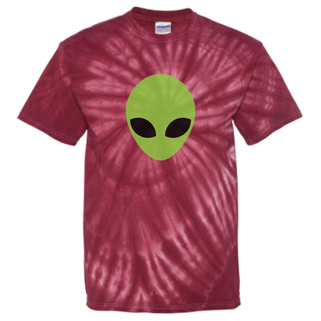 Tie dye alien outlet t shirt