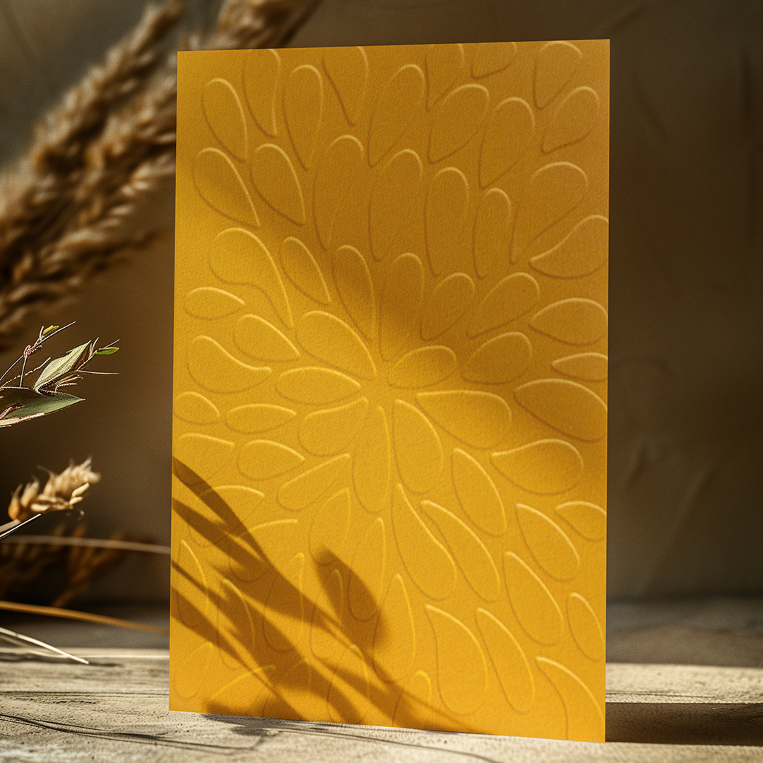 Embossed Flower Greeting Card set of 4