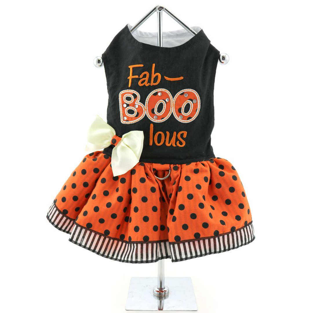 Fab-BOO-lous-Halloween Pet Harness Dress