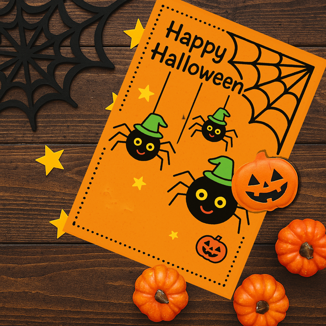 Happy Halloween Spiders Greeting Card
