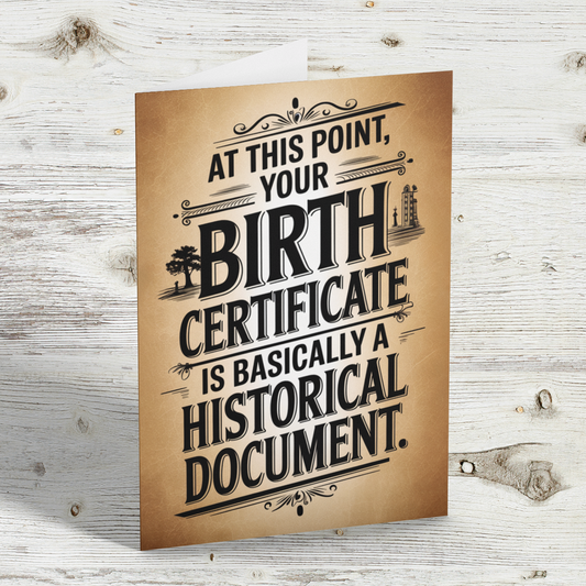 Birth Certificate Greeting Card