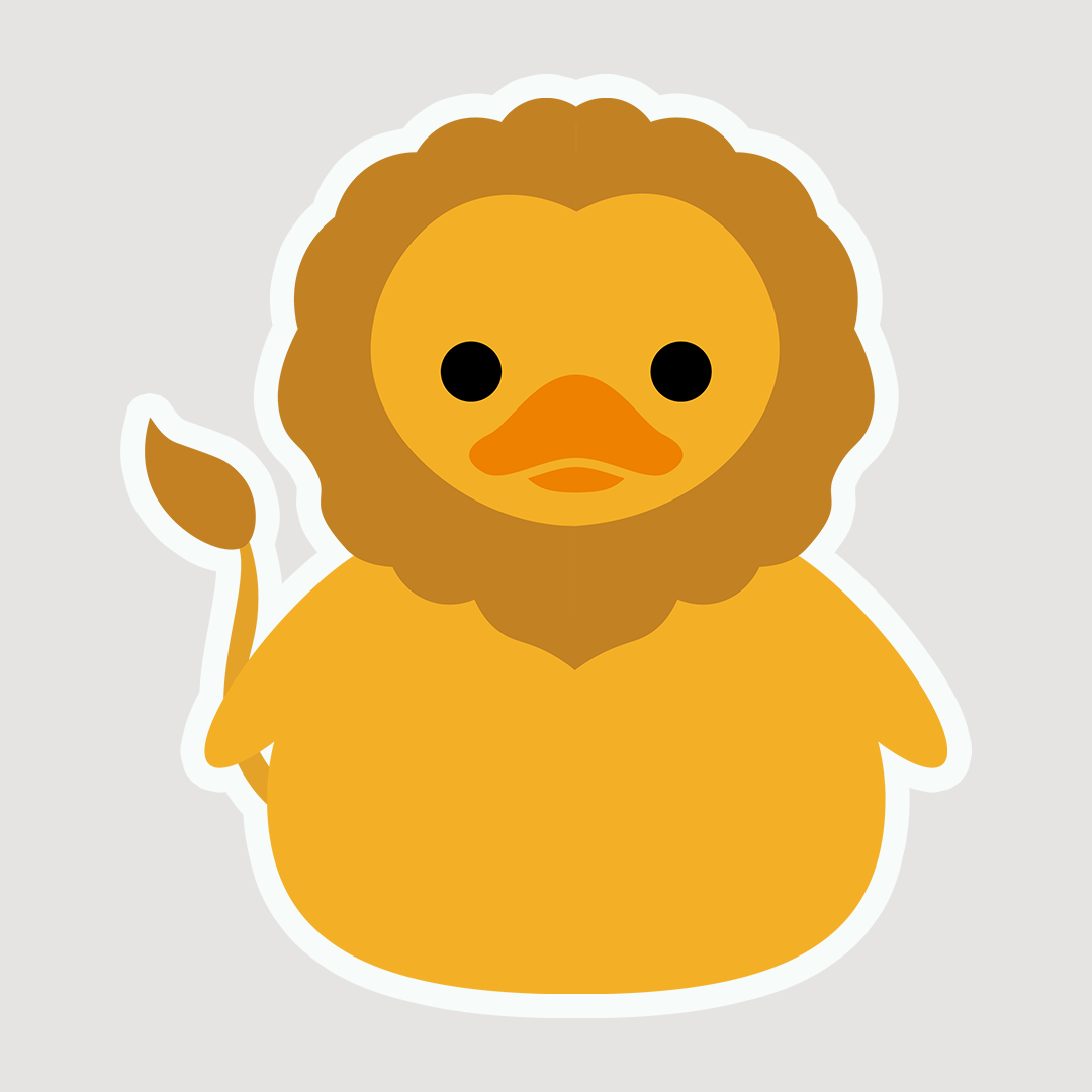 Lion Duckie Sticker