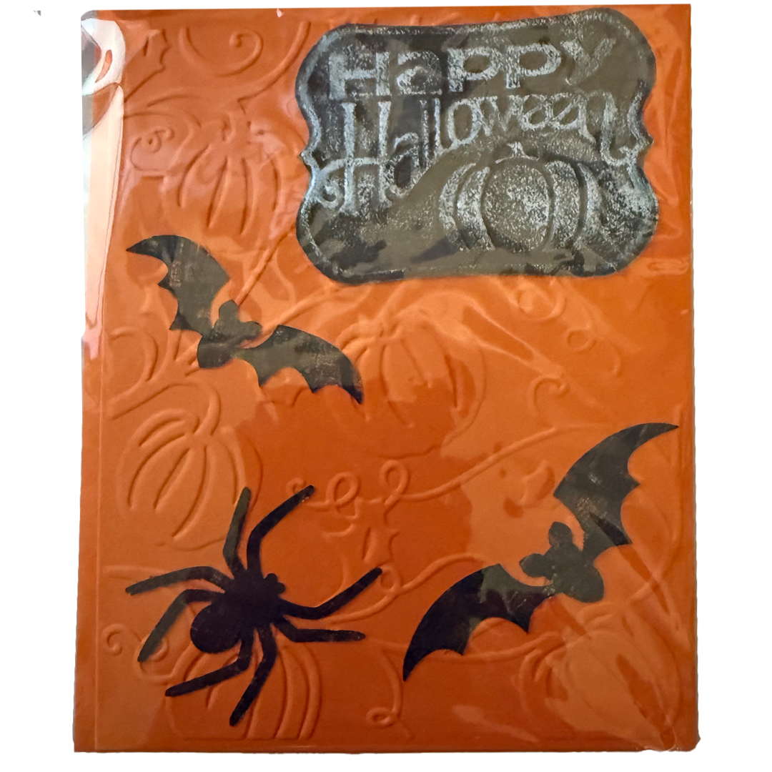 Embossed Orange Halloween Card