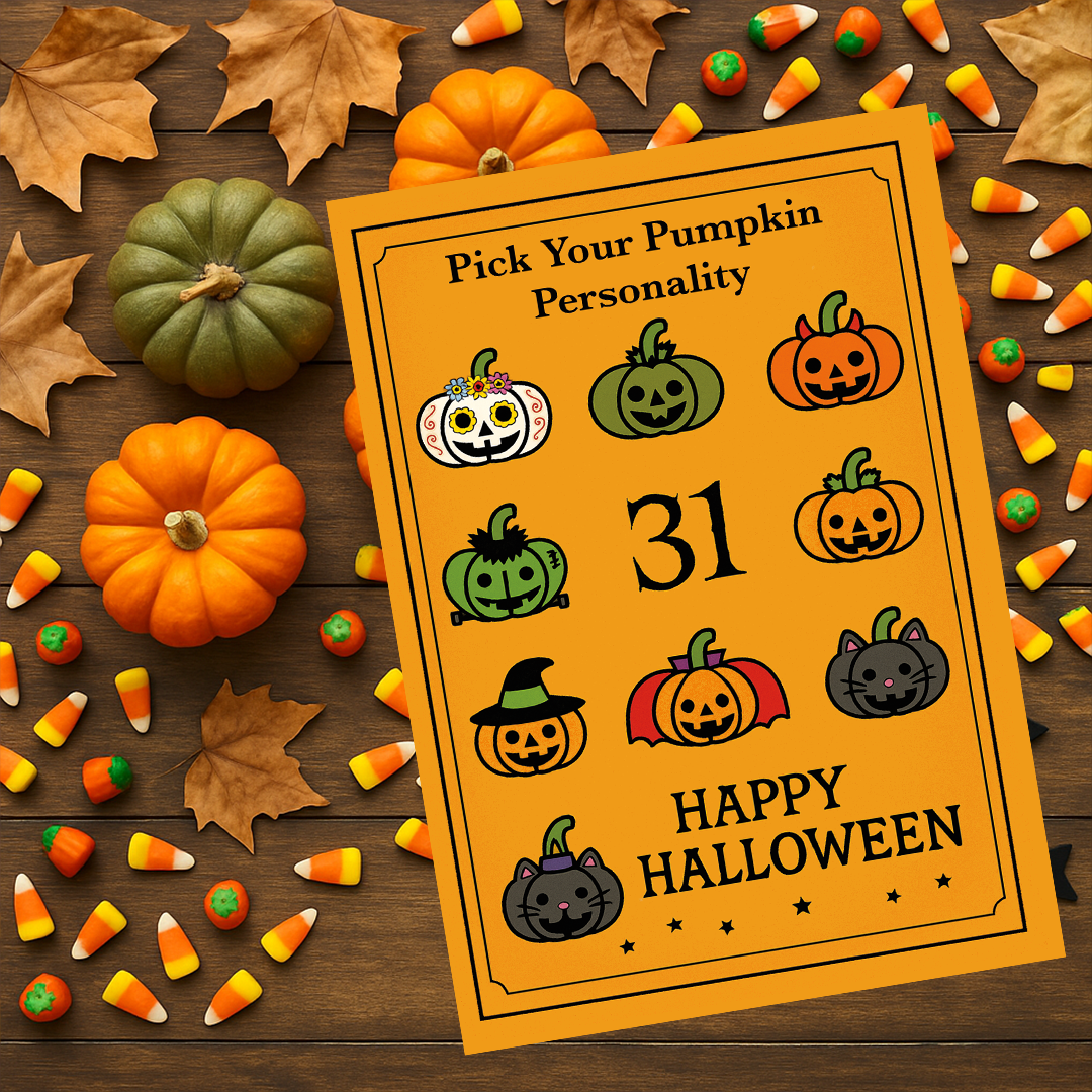 Pick Your Pumpkin Personality – Halloween Greeting Card