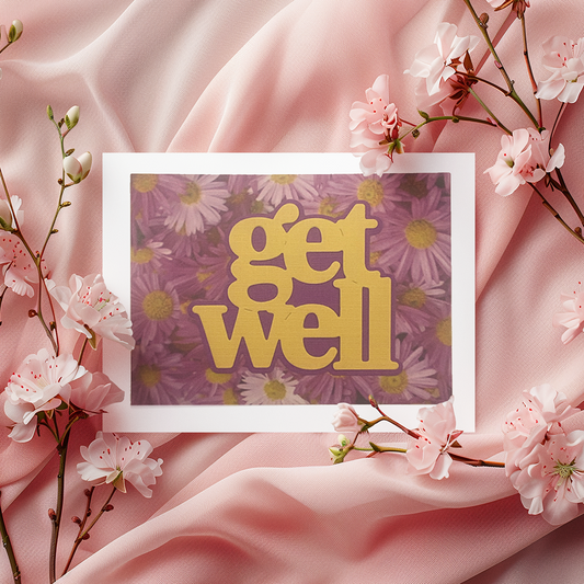 Get Well Purple Flowers