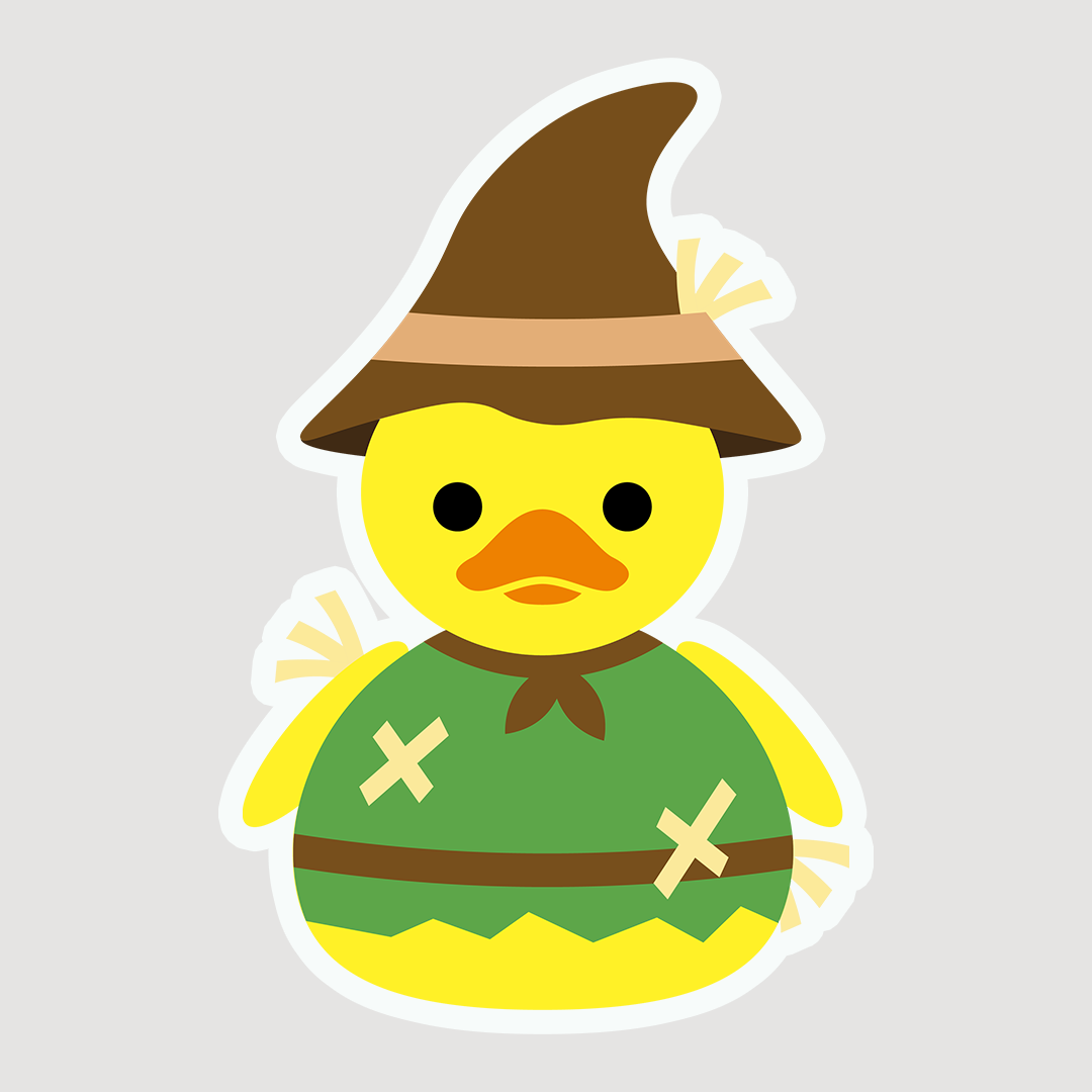 Scarecrow Duckie Sticker