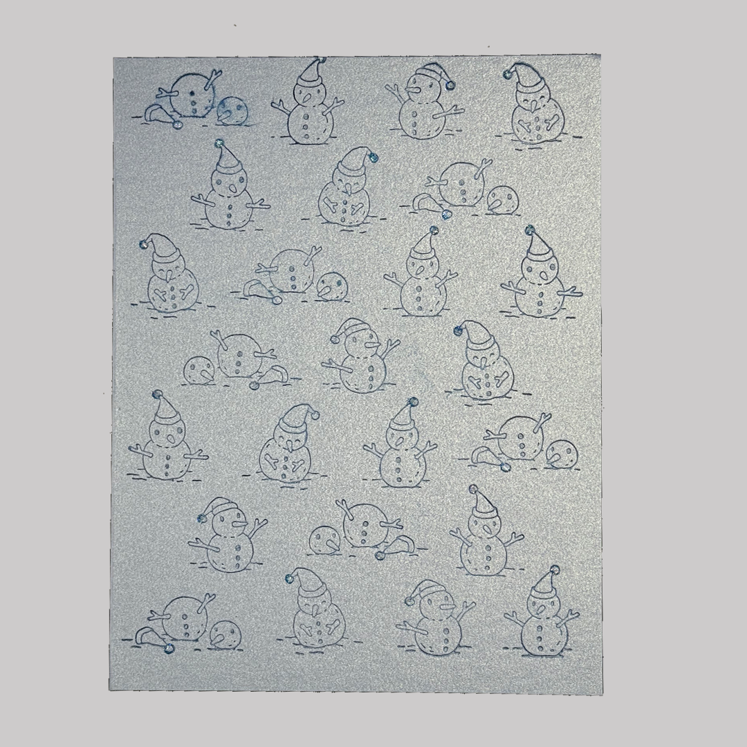 Frosty Wishes Snowman Holiday Card