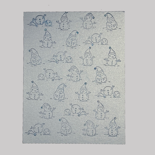 Frosty Wishes Snowman Holiday Card