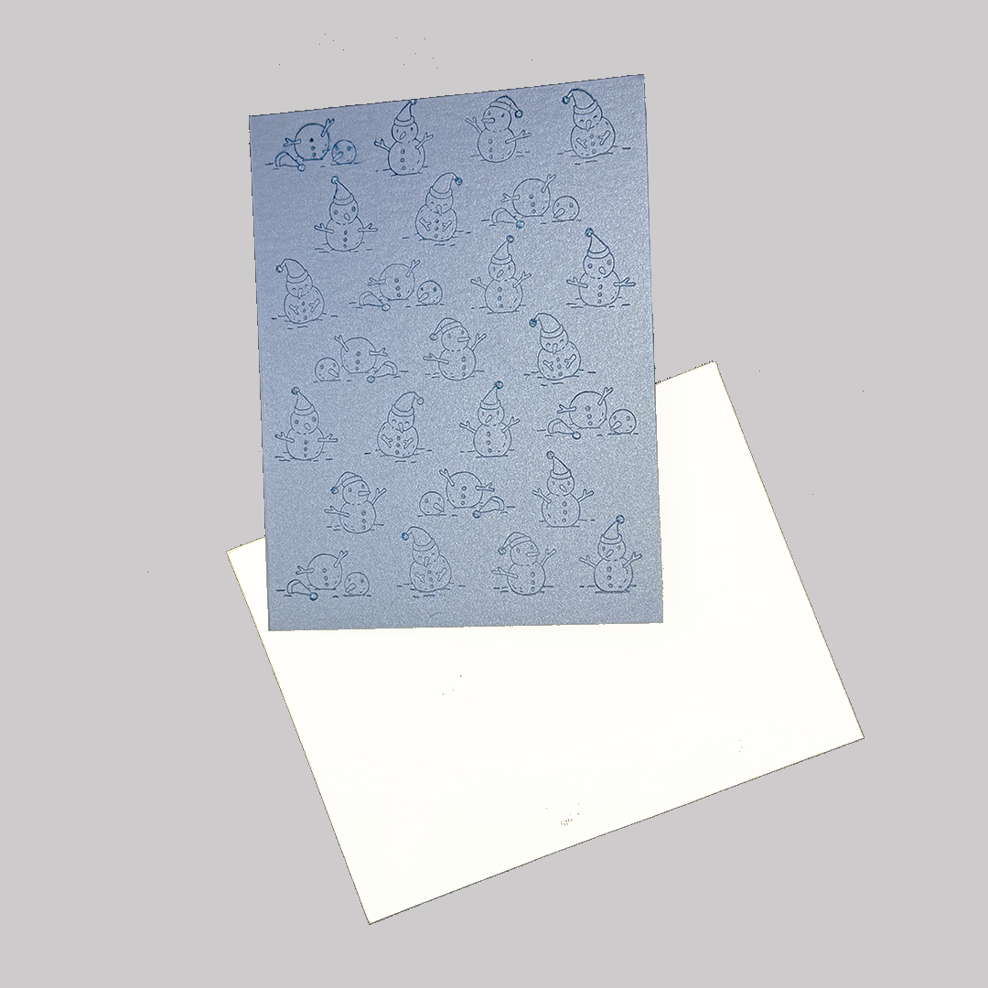 Frosty Wishes Snowman Holiday Card