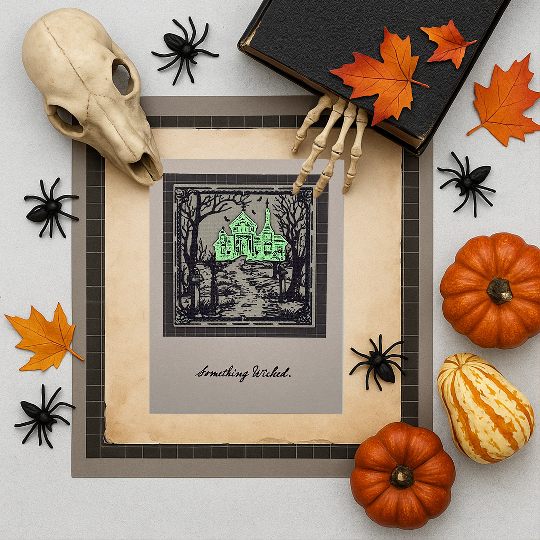 Haunted Green Gothic Greeting Cards
