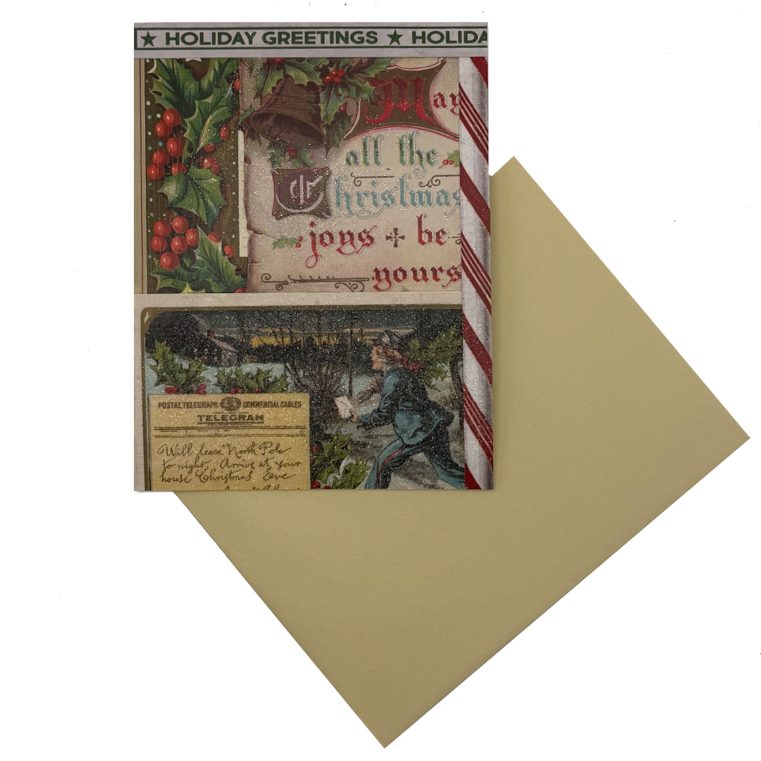 Victorian Christmas Collage Holiday Card