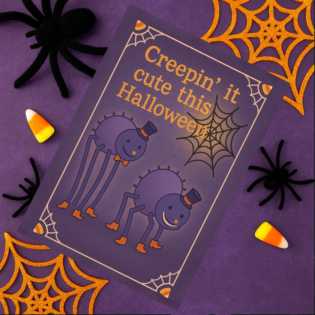 Creepin’ It Cute Halloween Greeting Card