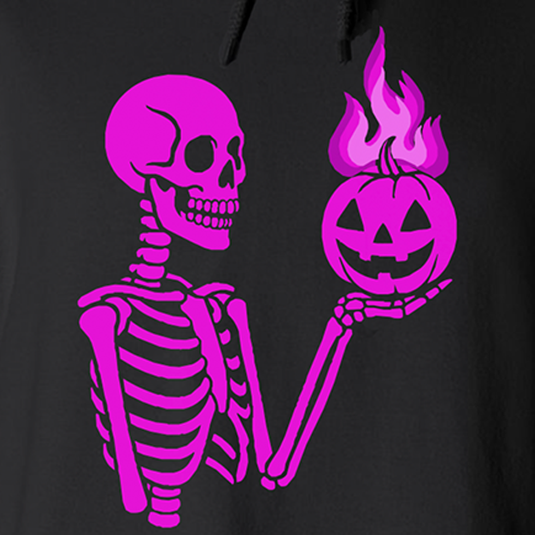 Pink Flame Skeleton Hoodie - Naughty Bear Exclusive