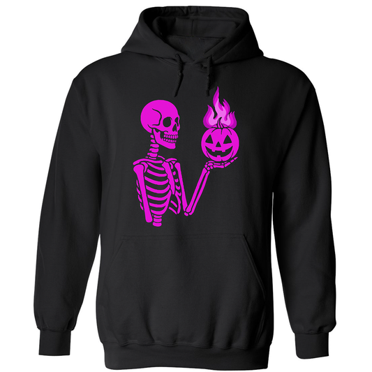 Pink Flame Skeleton Hoodie - Naughty Bear Exclusive